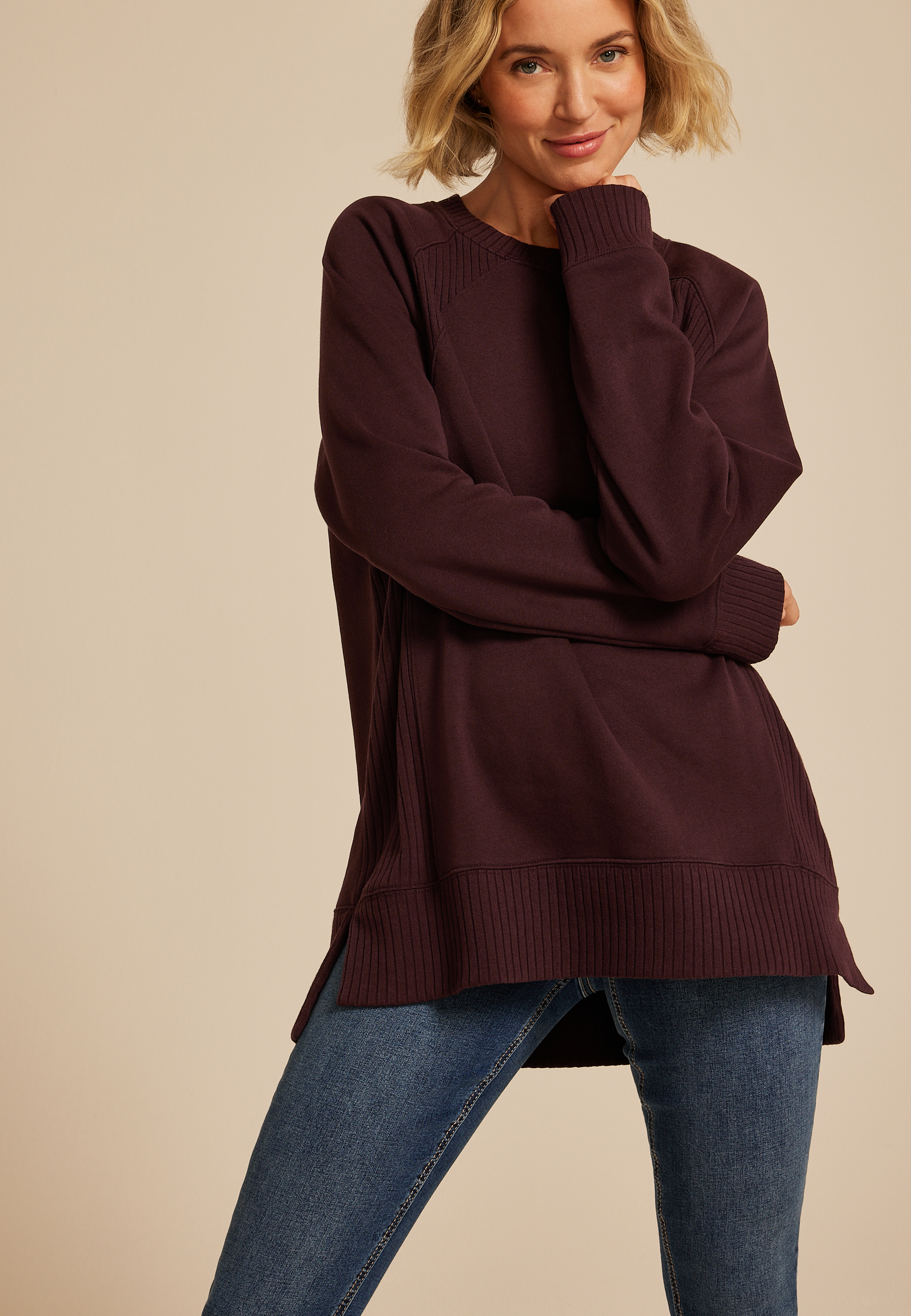 Plus Size Willowsoft Tunic Sweatshirt