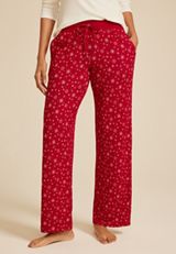 Hacci Snowflake Wide Leg Pajama Pants, , small