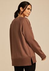 Willowsoft Coffee Weather Relaxed Fit Sweatshirt, COCOA BROWN, small
