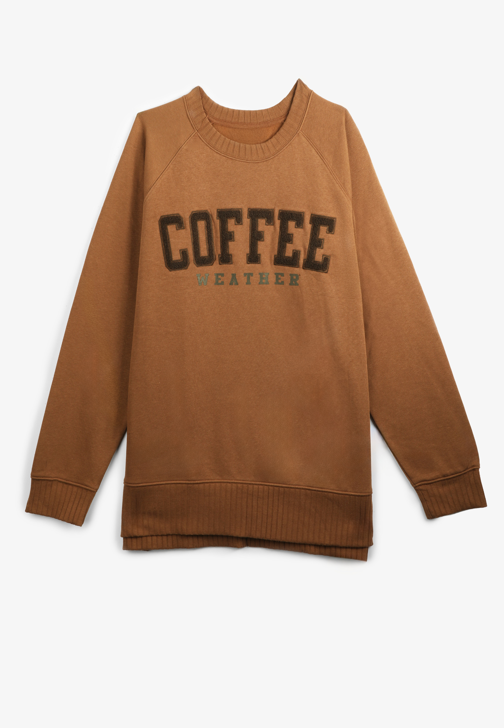 Willowsoft Coffee Weather Relaxed Fit Sweatshirt, COCOA BROWN, large