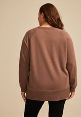 Plus Size Willowsoft Coffee Weather Relaxed Fit Sweatshirt, C8764, small