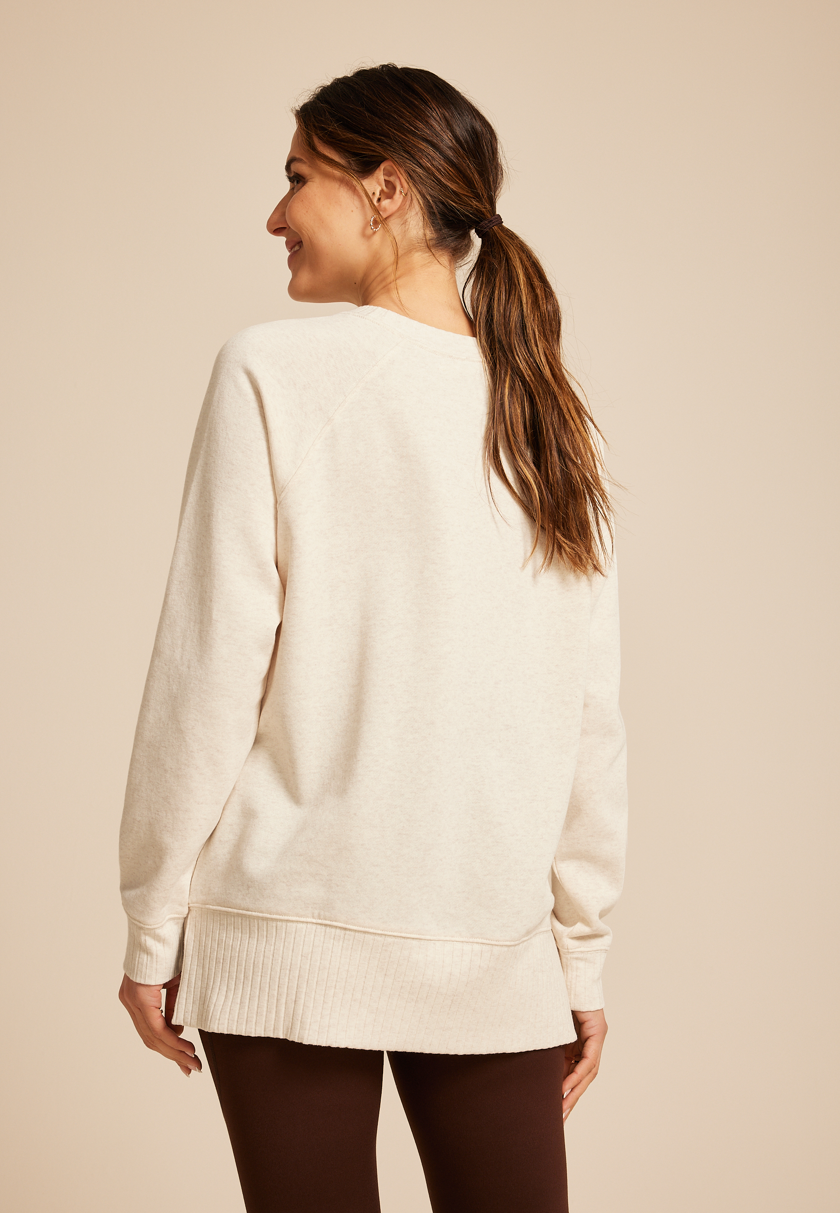 Willowsoft Striped Tunic Sweatshirt, C2445, large