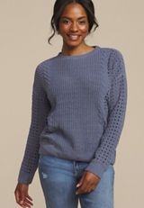 Chenille Cable Sweater, C4199, small
