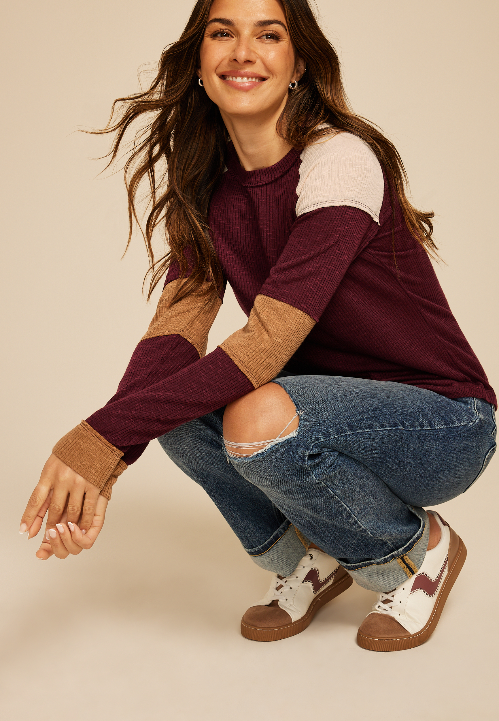 Colorblock Long Sleeve Tee