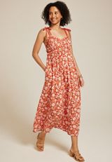 Band Of The Free Sweetheart Neck Midi Dress, , small