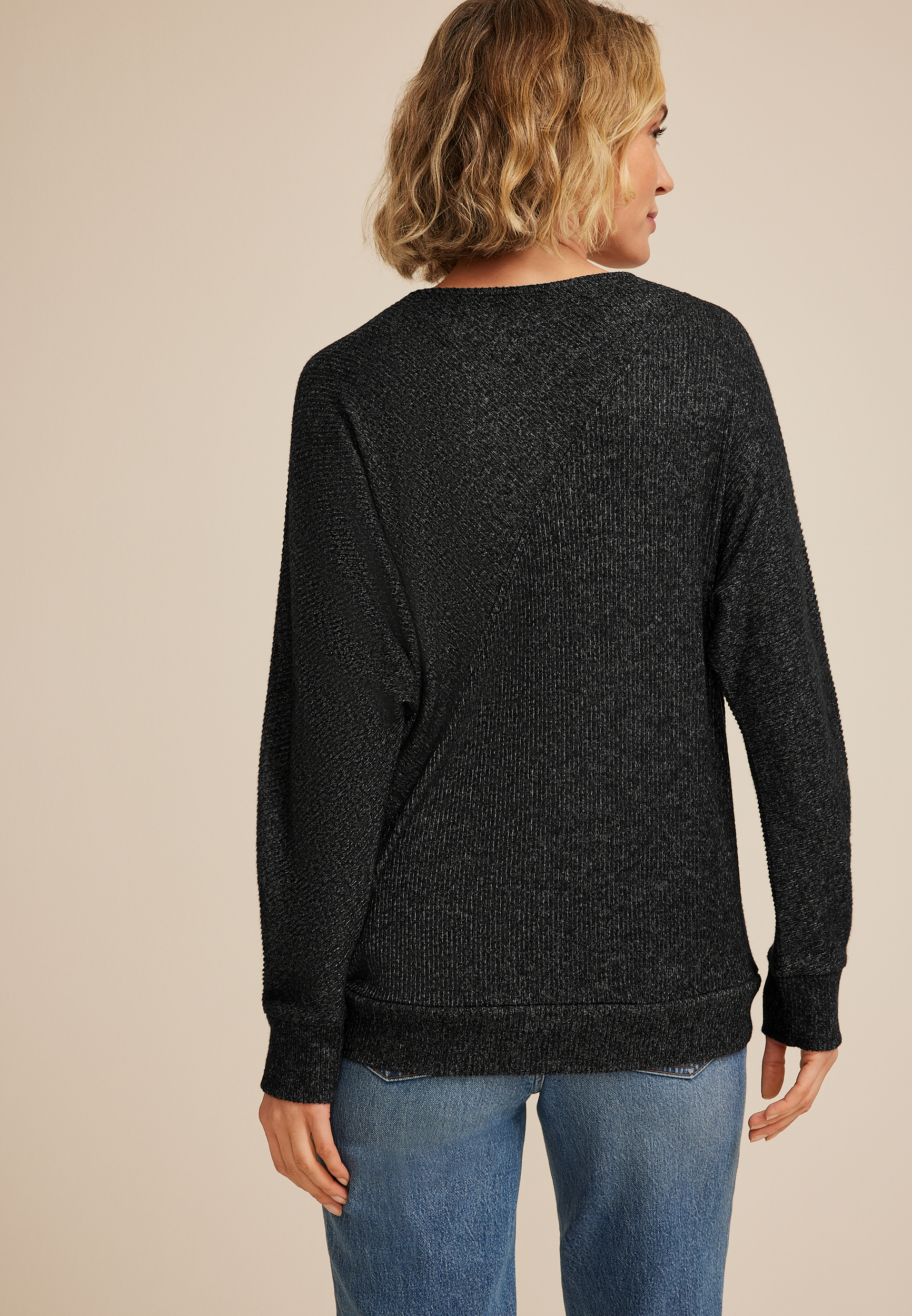 24/7 Dakota Diagonal Seam Long Sleeve Tee, C106, large