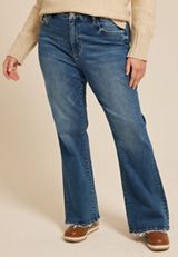 Plus Size Flying Monkey&trade; High Rise Frayed Hem Flare Jean, C3337, small