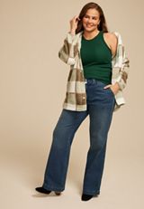 Plus Size 24/7 Cozy Highline Ribbed Tank Top, C1037, small