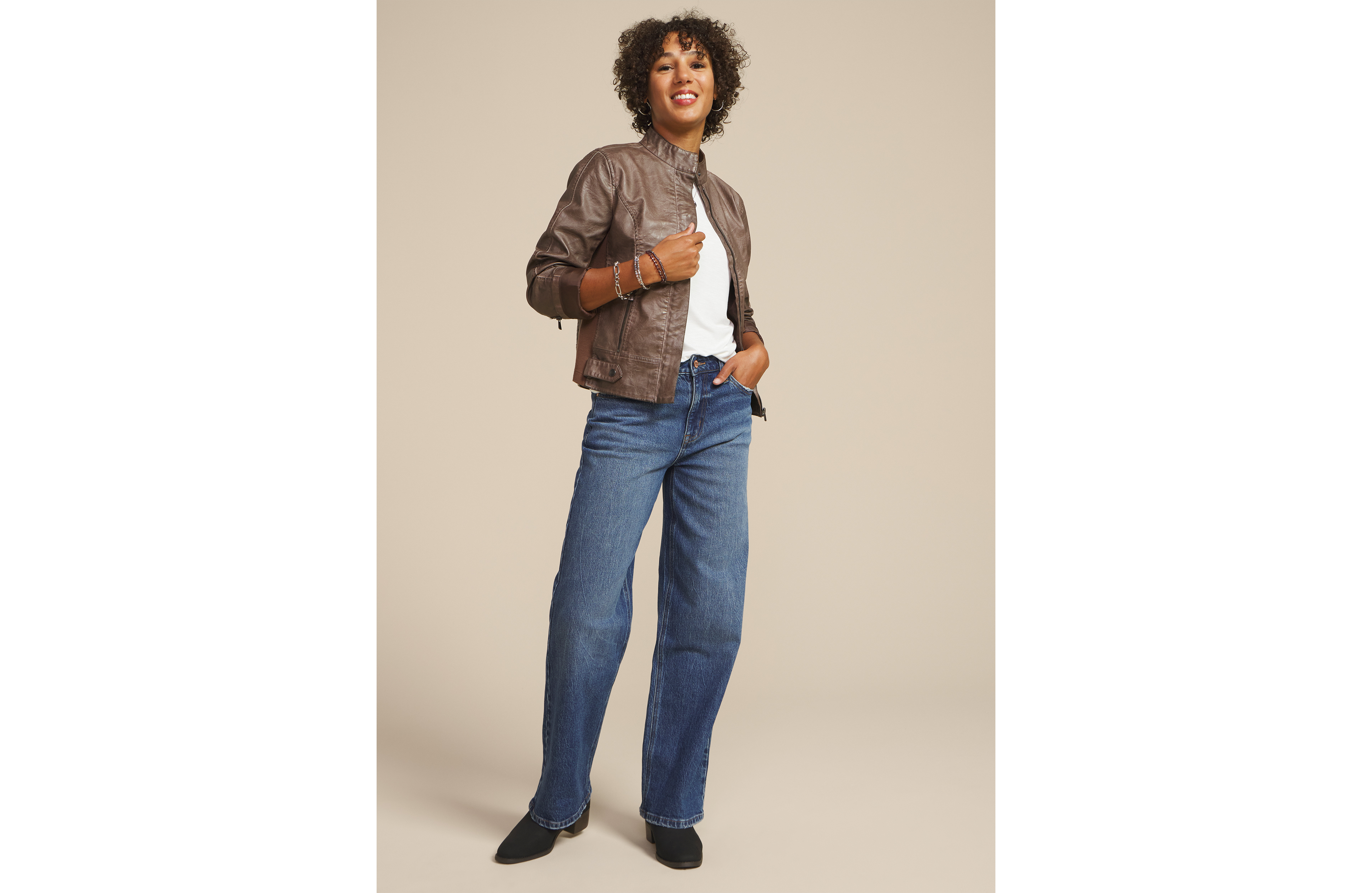 edgely™ Dark High Rise Wide Leg Jean