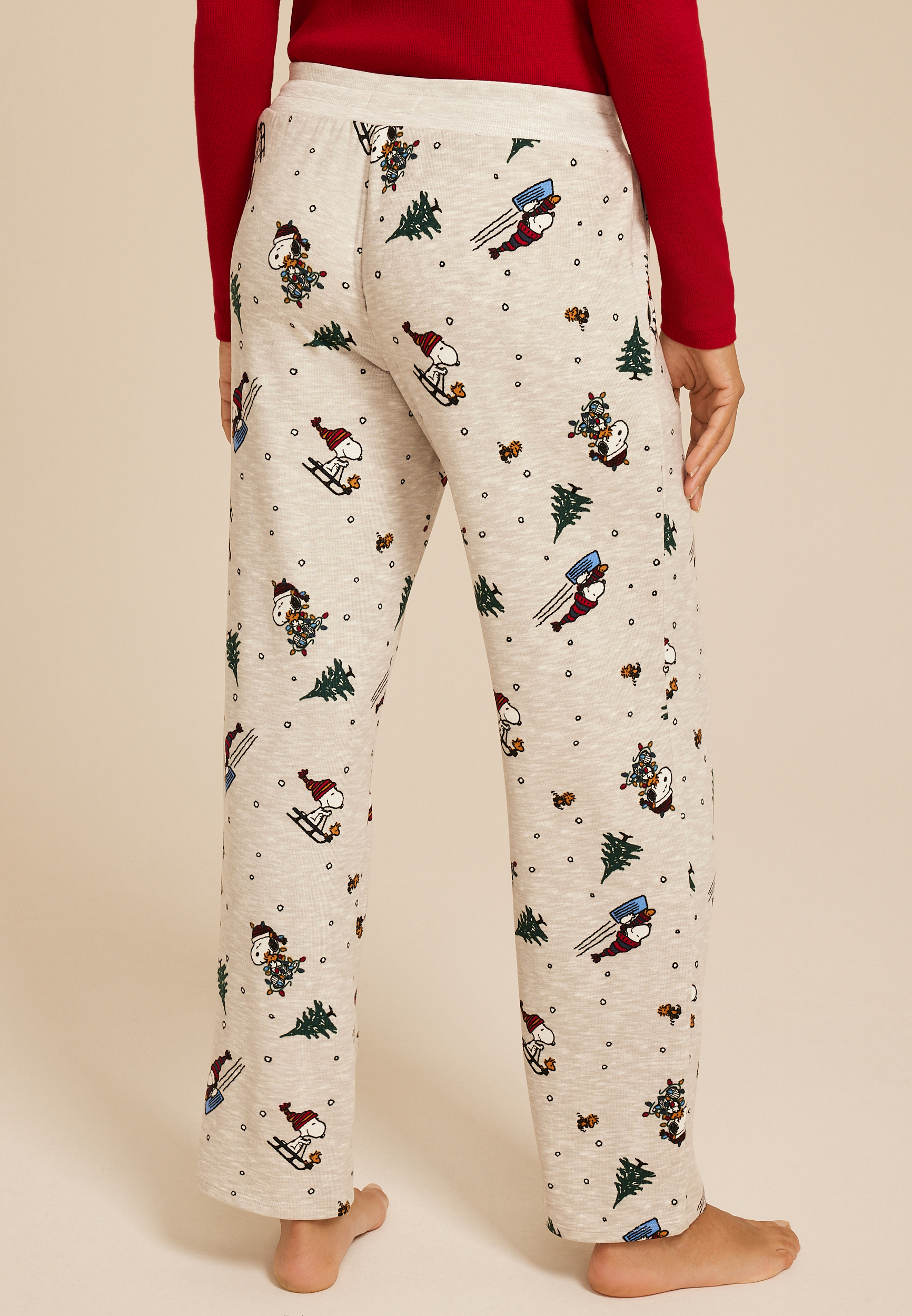 Hacci Snoopy And Woodstock Wide Leg Pajama Pants, C2823, large