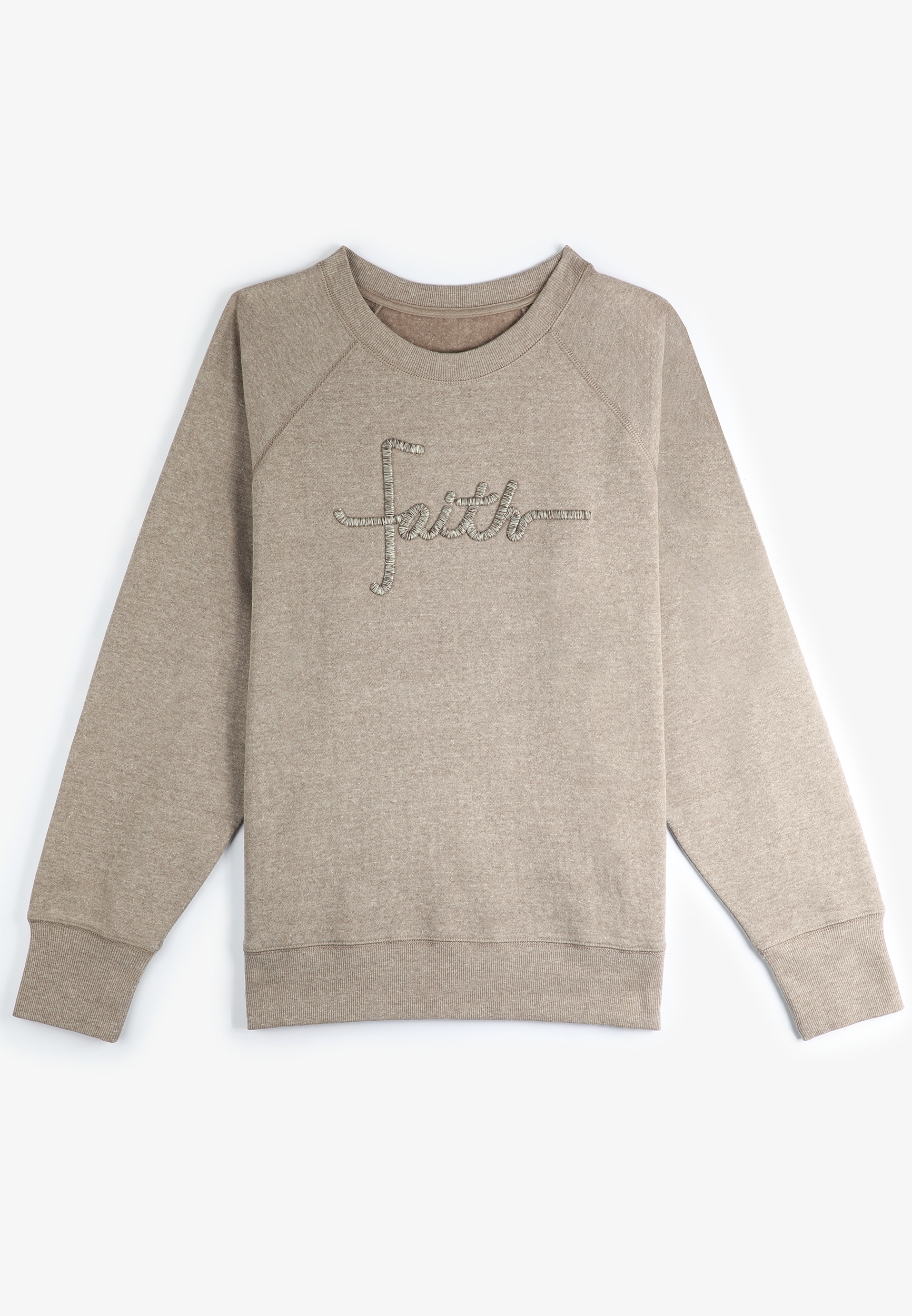Faith Embroidered Relaxed Sweatshirt, C211, large
