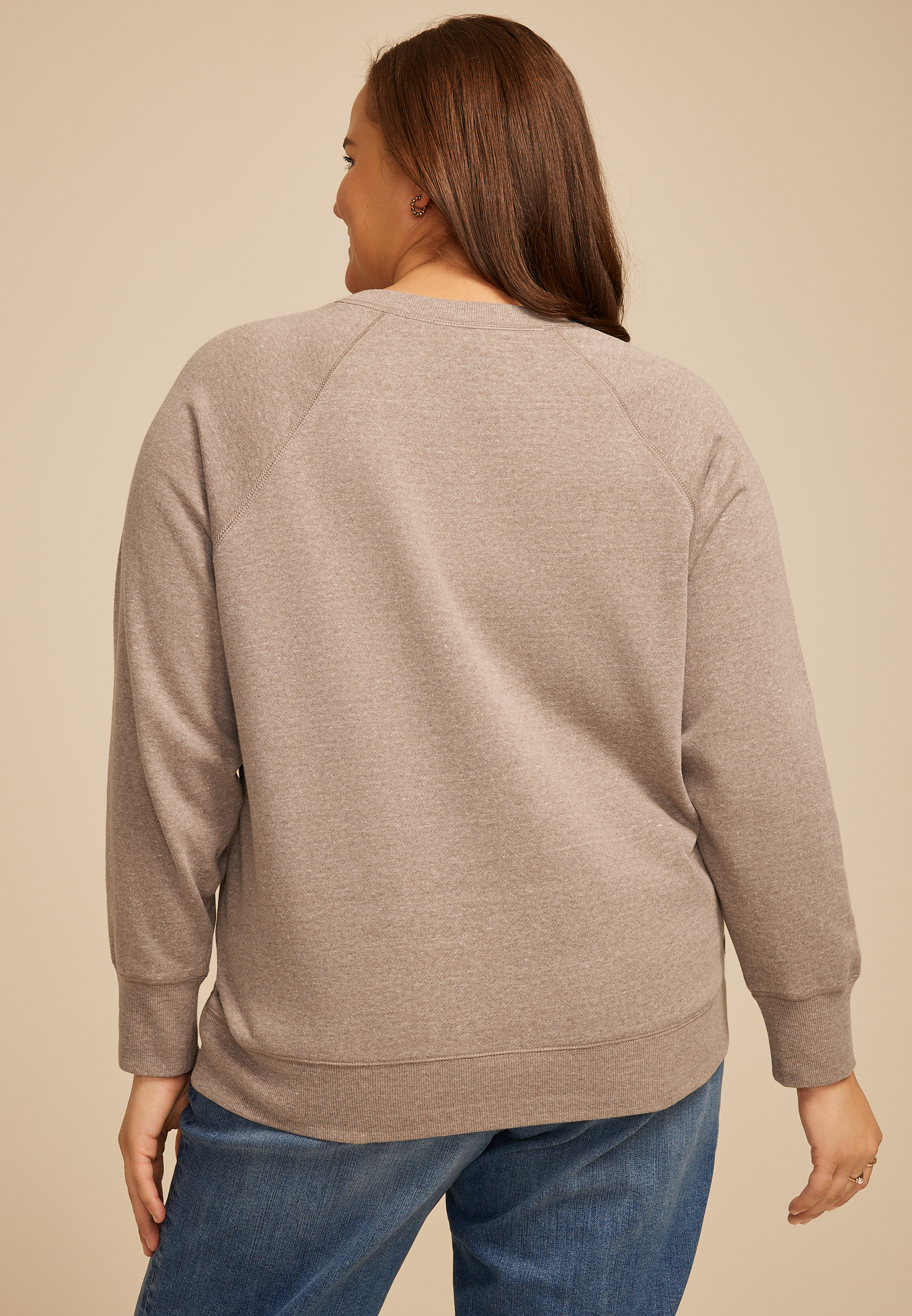 Plus Size Faith Embroidered Relaxed Sweatshirt, C211, large
