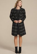 Windowpane One Button Dress Coat, C1756, small