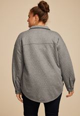 Plus Size Quilted Shacket, C2820, small