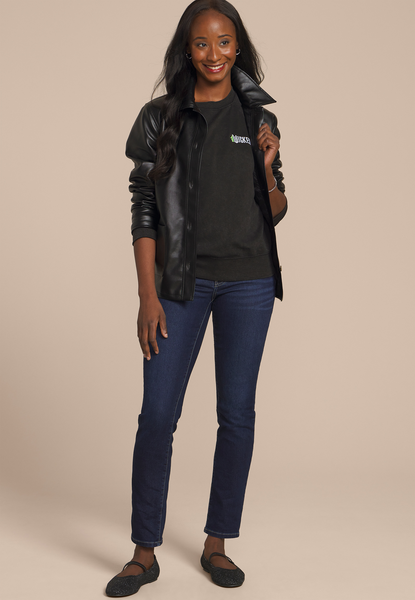 Wicked Relaxed Fit Sweatshirt, BLACK, large