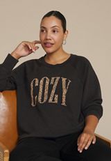 Plus Size Cozy Relaxed Sweatshirt, C2671, small