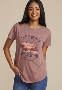 Star Lightning Bolt Oversized Fit Graphic Tee