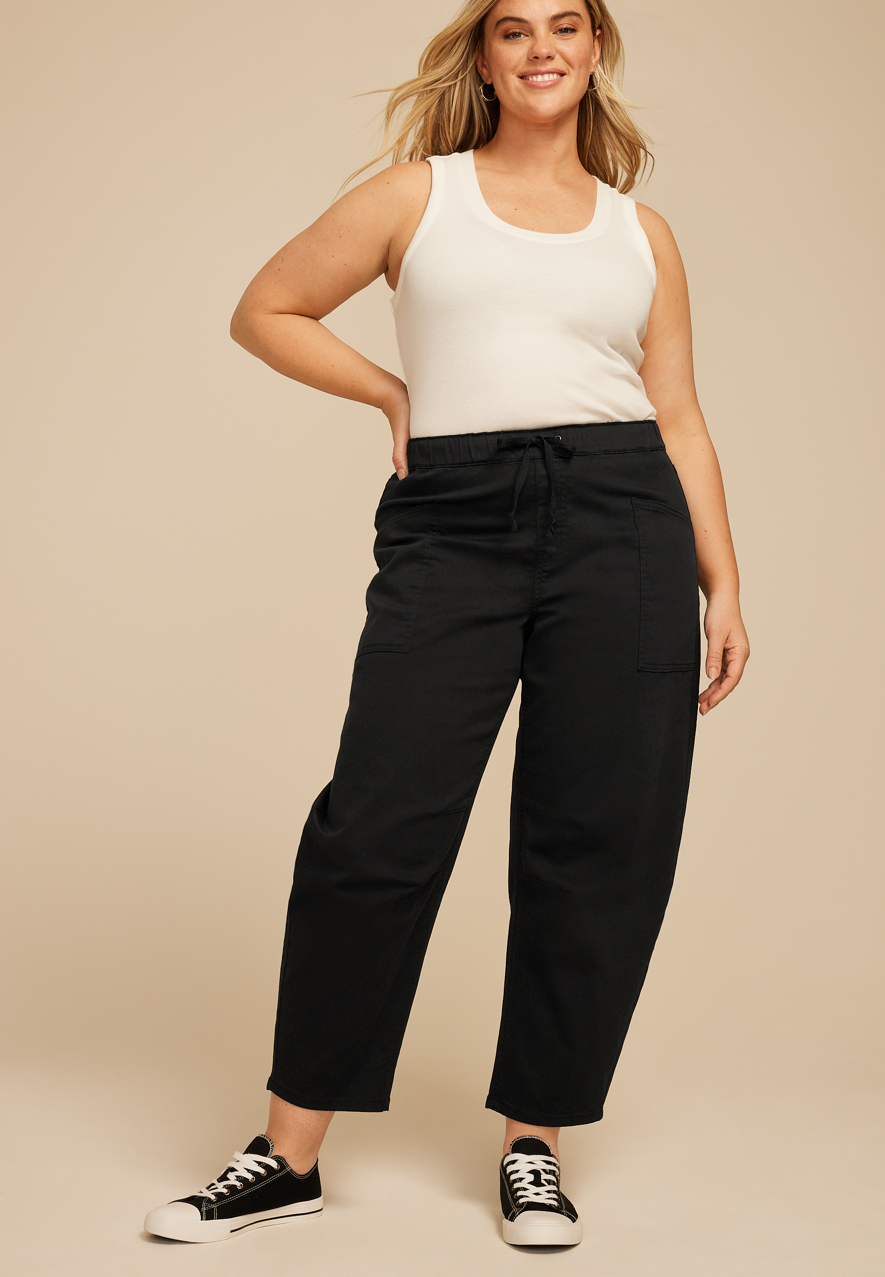Plus Size Barrel Leg Weekender Pant, C106, large
