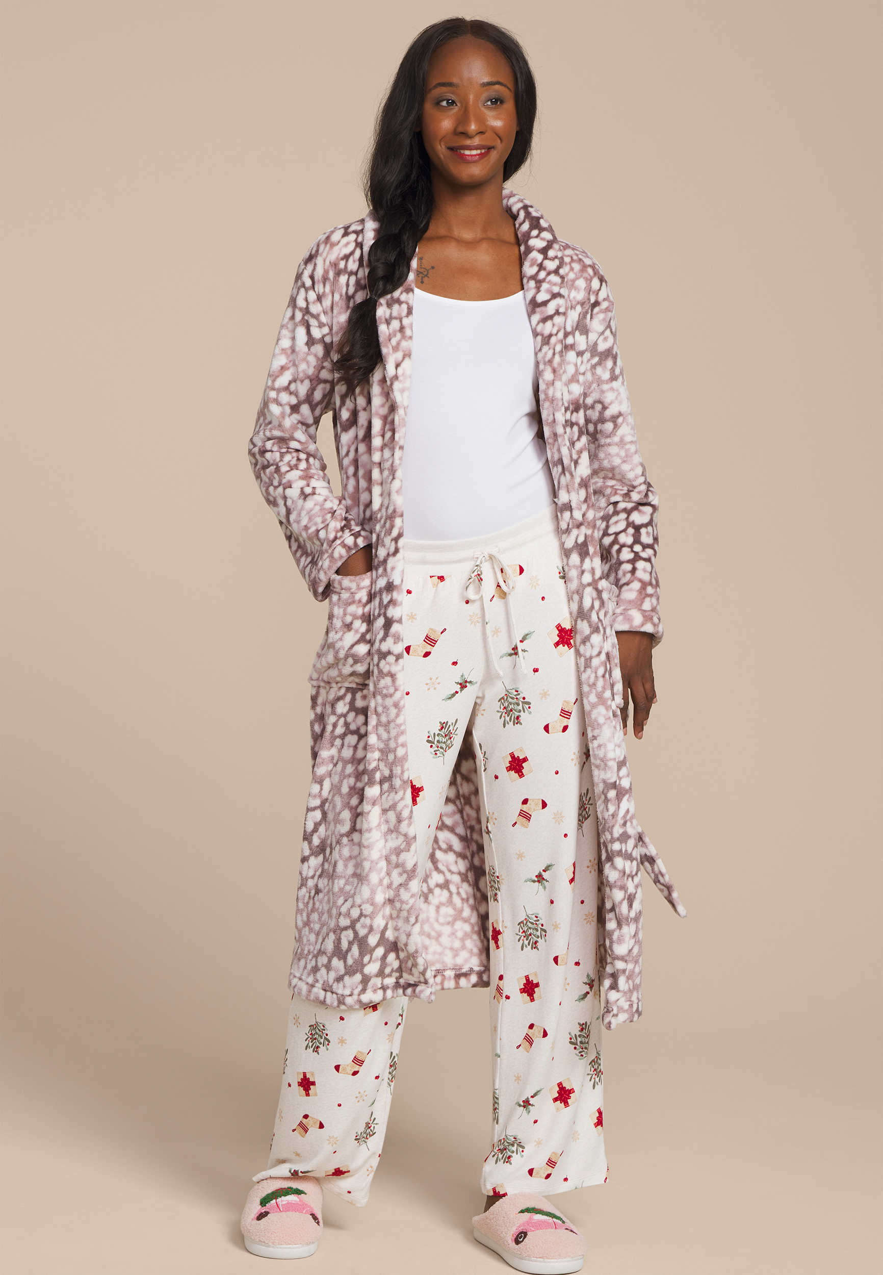 Animal Plush Long Robe, C4108, large
