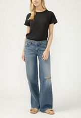 Silver Jeans Co.&reg; Suki Curvy Mid Rise Luxe Stretch Wide Leg Jean, C258, small