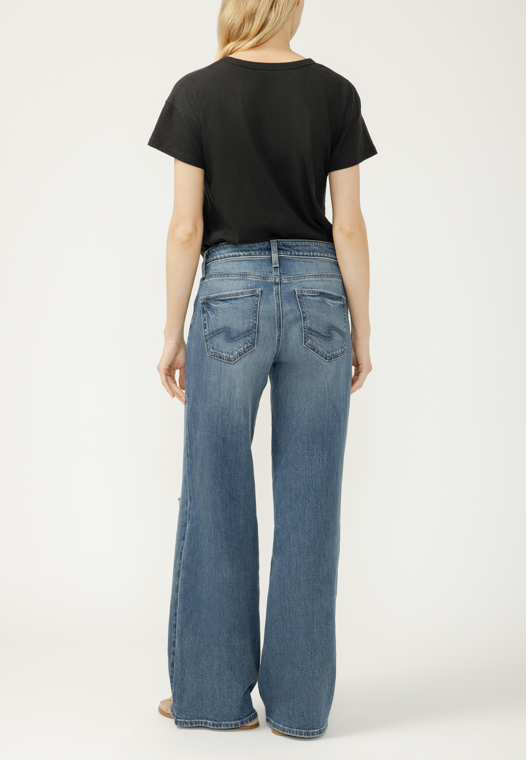 Silver Jeans Co.® Suki Curvy Mid Rise Luxe Stretch Wide Leg Jean