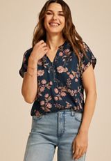 Geneva Short Sleeve Blouse, C1772, small