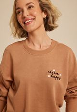 Choose Happy Relaxed Fit Sweatshirt, C520, small