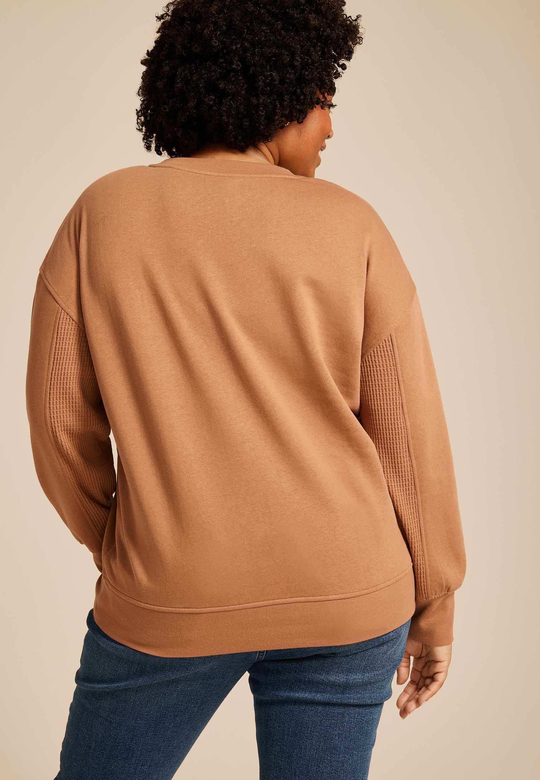 Plus Size Choose Happy Relaxed Fit Sweatshirt, C520, large