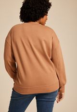 Plus Size Choose Happy Relaxed Fit Sweatshirt, C520, small