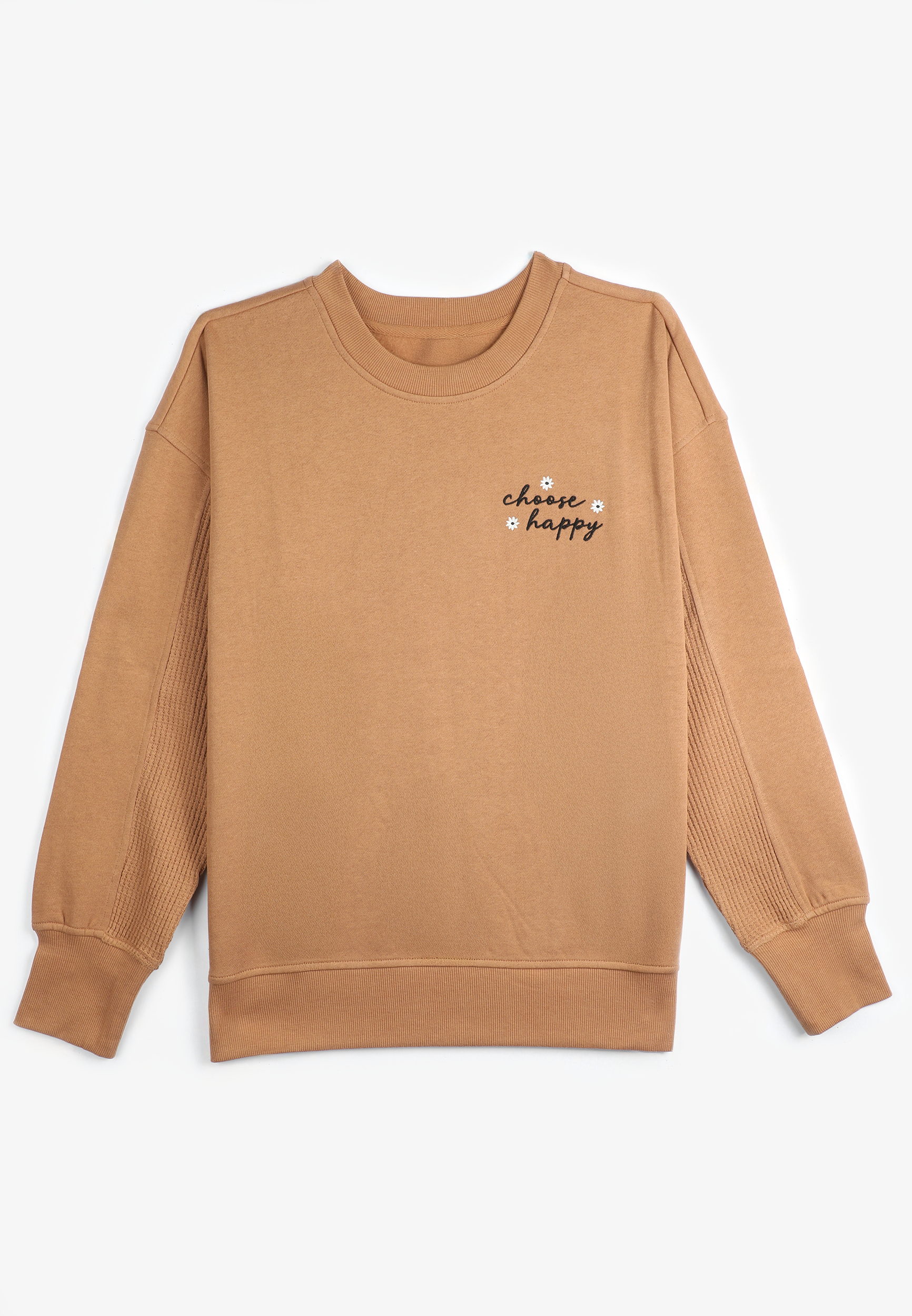 Plus Size Choose Happy Relaxed Fit Sweatshirt, C520, large