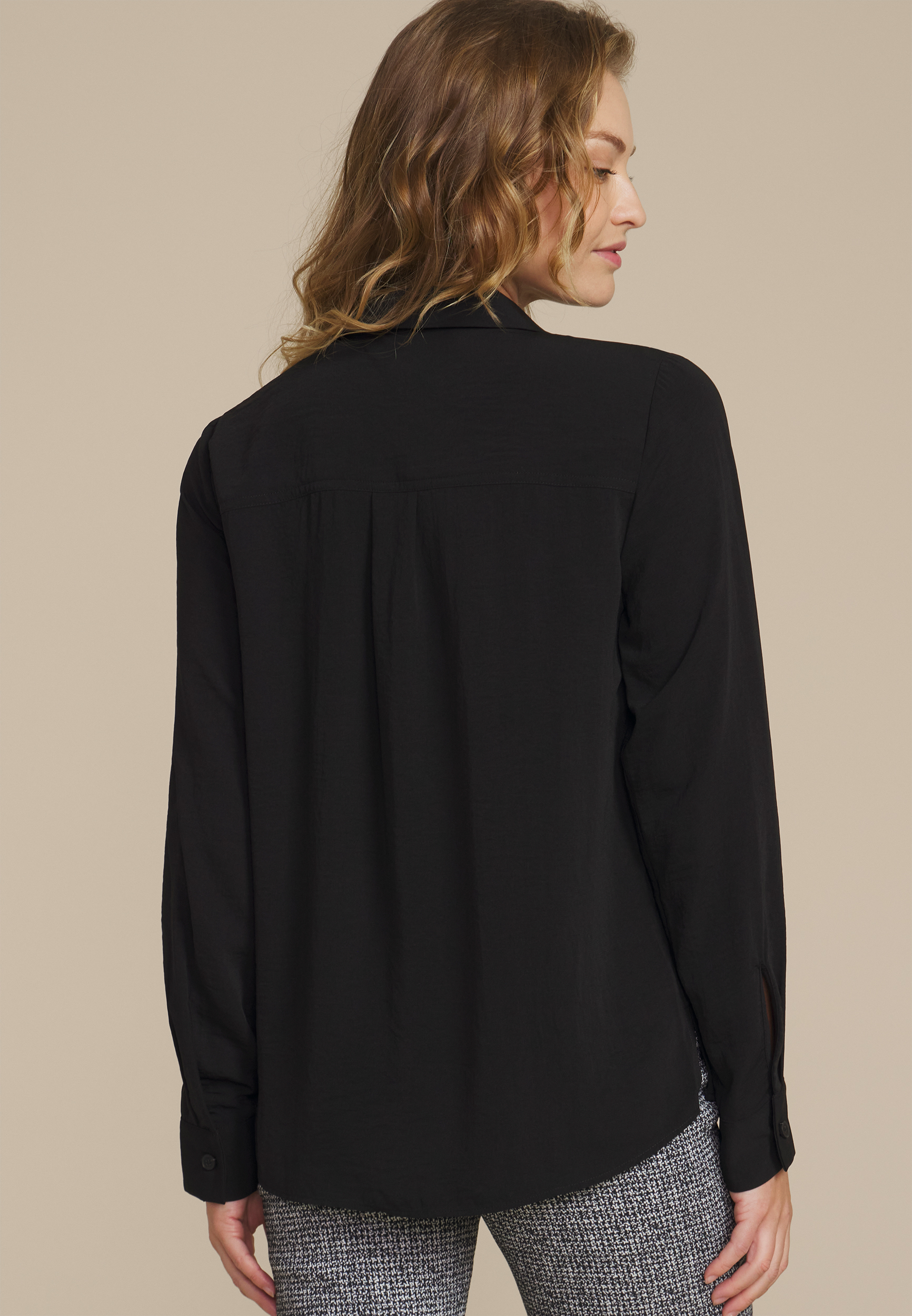 Utility Button Down Shirt, BLACK, large