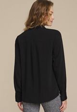 Utility Button Down Shirt, BLACK, small