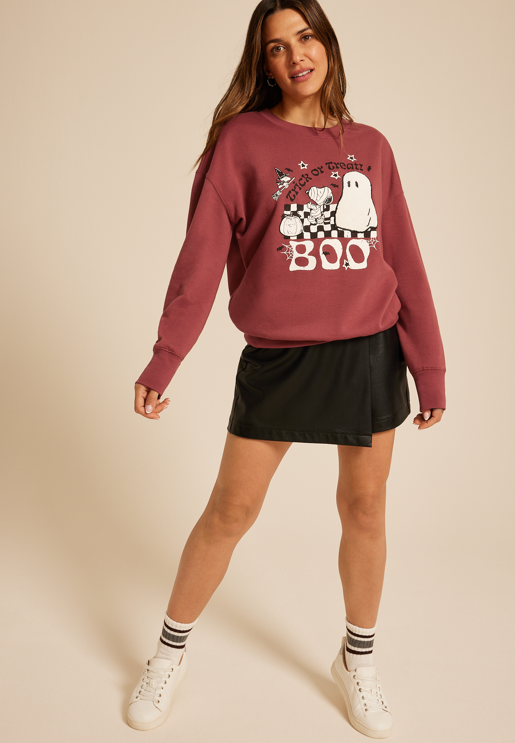 Snoopy Trick Or Treat Relaxed Fit Sweatshirt