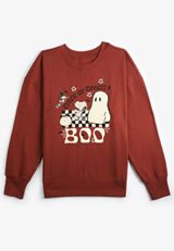 Plus Size Snoopy Trick Or Treat Relaxed Fit Sweatshirt, , small