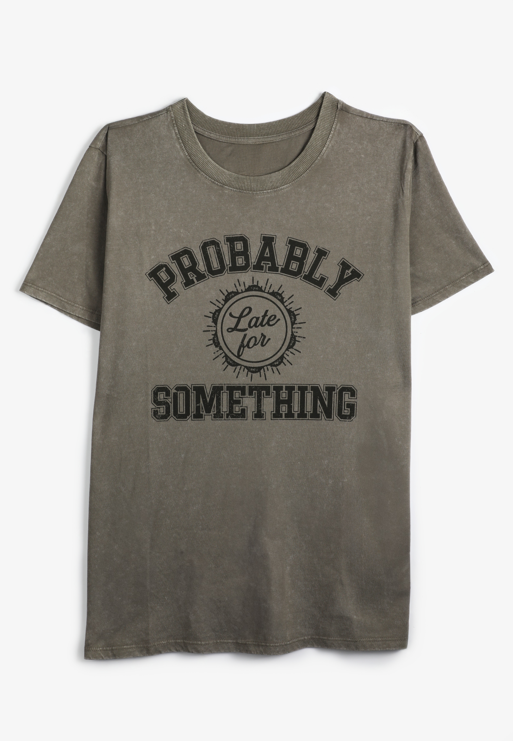 Probably Late For Something Oversized Fit Graphic Tee, C829, large