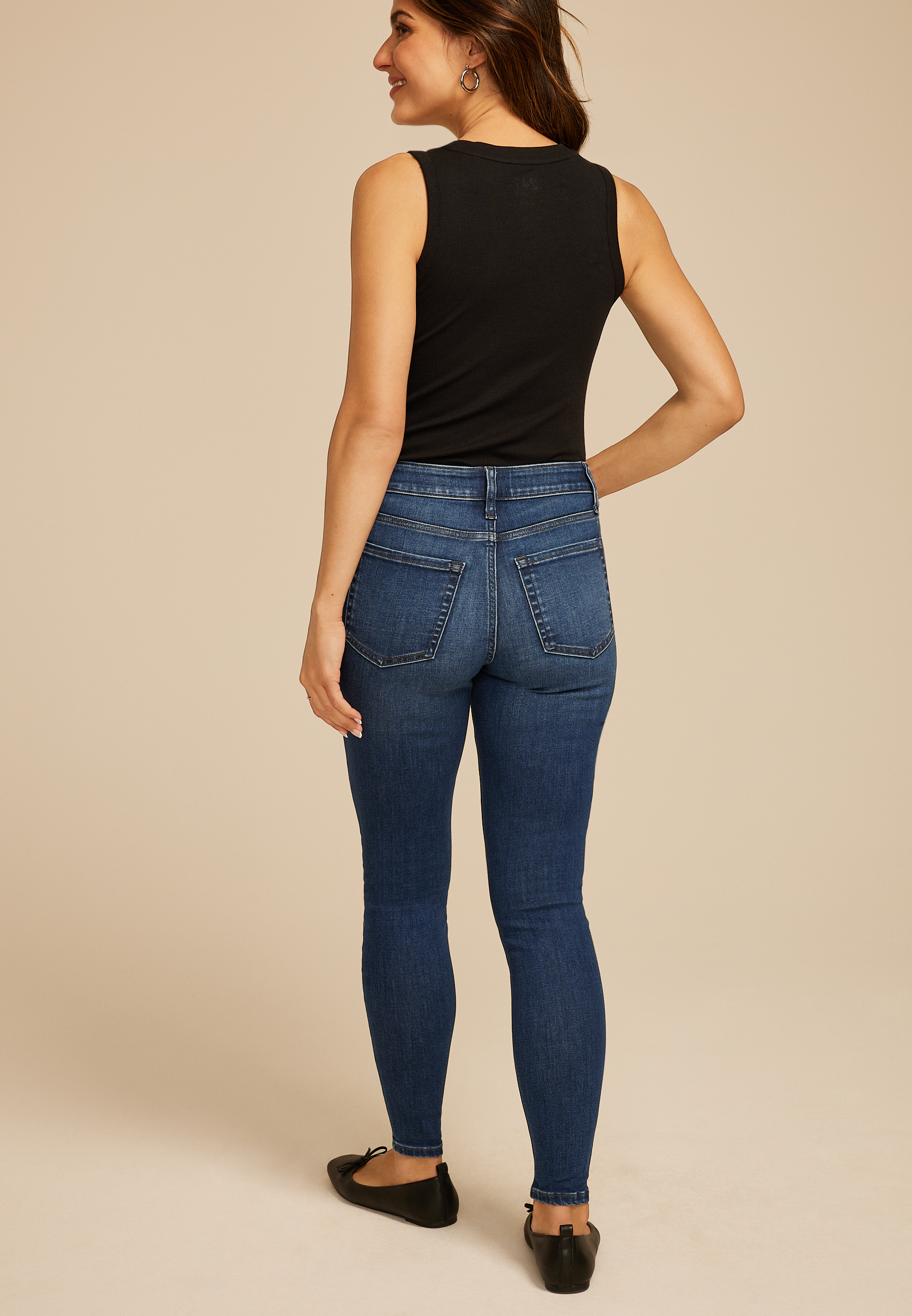 m jeans by maurices&trade; Dark Cool Comfort Sparkle High Rise Jegging, C258, large