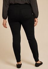 m jeans by maurices&trade; Plus Size Black Mid Rise Jegging, C106, small
