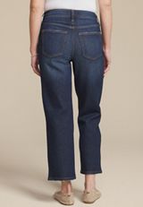 edgely&trade; Dark High Rise Raw Hem Wide Leg Ankle Jean, C258, small