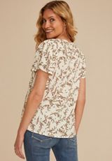 24/7 Holland Floral Tulip Sleeve Tee, C1524, small