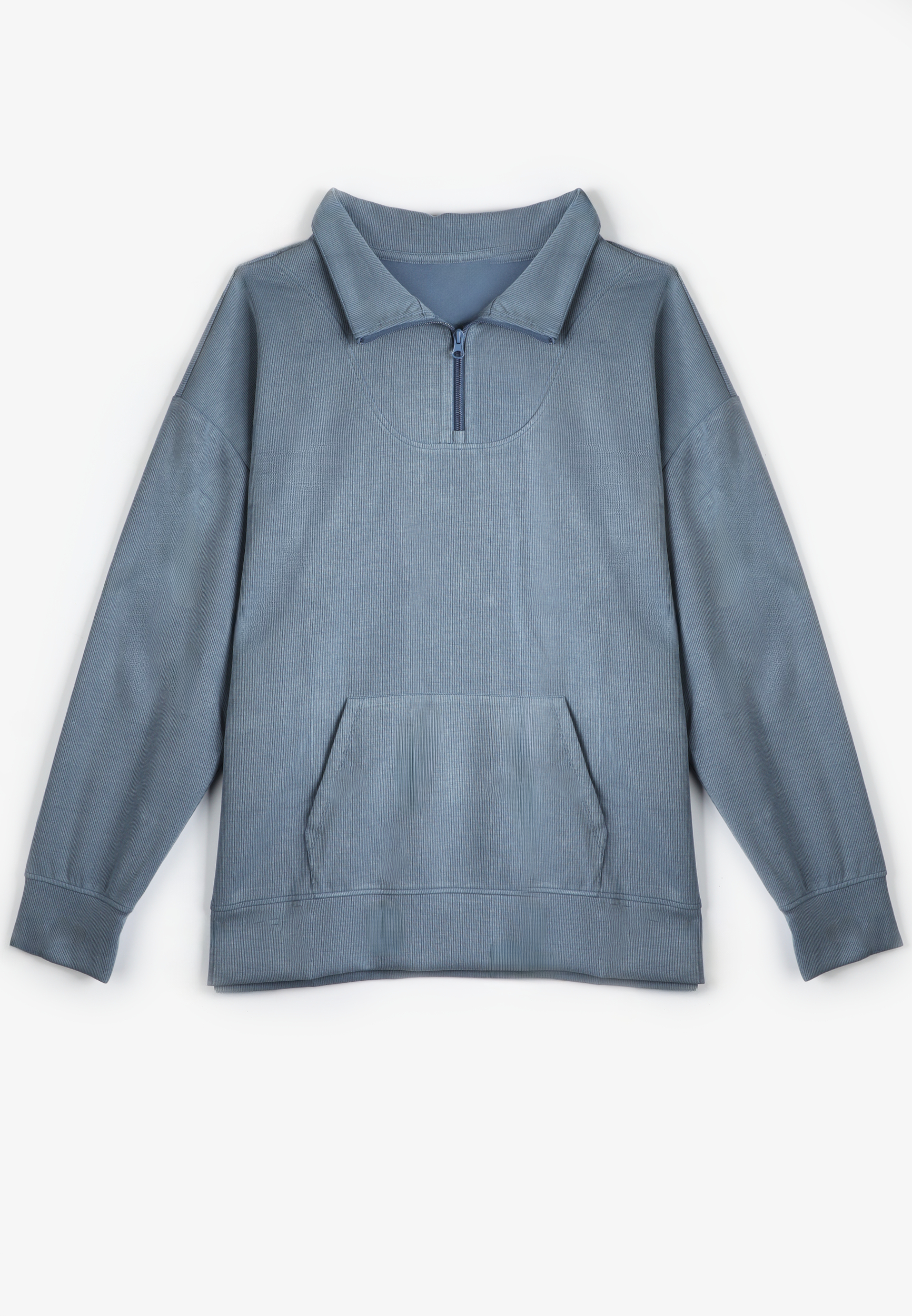 Plus Size Scuba Knit Quarter Zip Sweatshirt