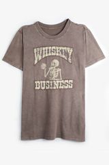Plus Size Whiskey Business Oversized Fit Graphic Tee, , small