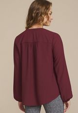 Silver Trim V Neck Blouse, C5212, small