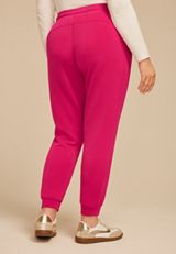 Limited Edition Pink Cloud Scuba Knit High Rise Jogger, BRIGHT ROSE, small