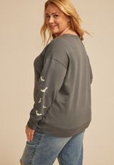Plus Size Lets Get Spooky Relaxed Fit Sweatshirt, , small