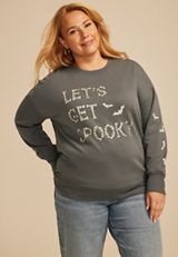 Plus Size Lets Get Spooky Relaxed Fit Sweatshirt, , small