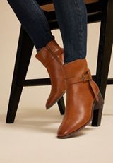 SuperCush Rachel Pointed Toe Buckle Boot, COGNAC, small