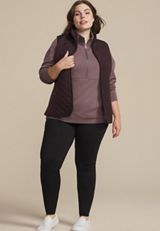 Plus Size Variegated Half Zip Sweatshirt, C4045, small