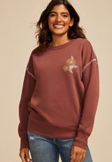 Whipstitch Embroidered Relaxed Fit Sweatshirt, , small