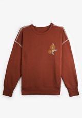 Whipstitch Embroidered Relaxed Fit Sweatshirt, , small