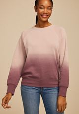 Mauve Dip Dye Relaxed Fit Sweatshirt, C5780, small